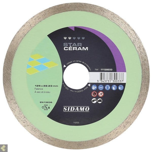 Sidamo - Disque diamant STAR CÉRAM D. 125x22,23x7mm