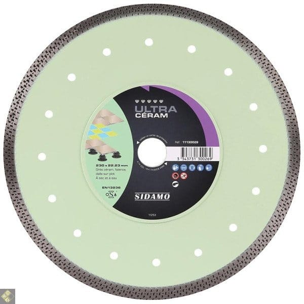 Sidamo - Disque diamant ULTRA CÉRAM D. 230x22,23x10mm