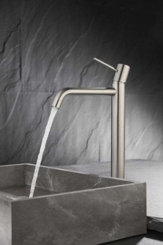 MITIGEUR LAVABO GALA HAUT NICKEL BROSSE – Image 2