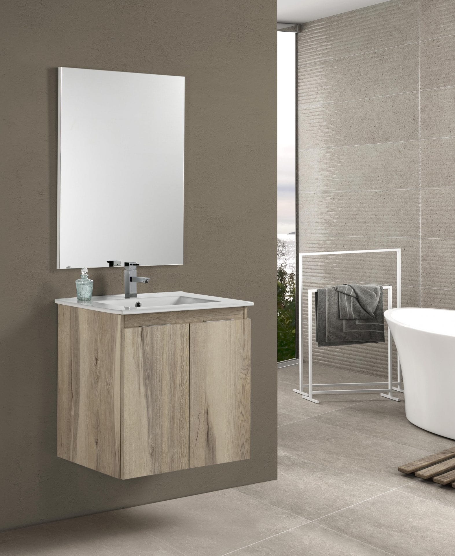 MEUBLE CITY CHENE CLAIR 600 AVEC PORTE – Image 2