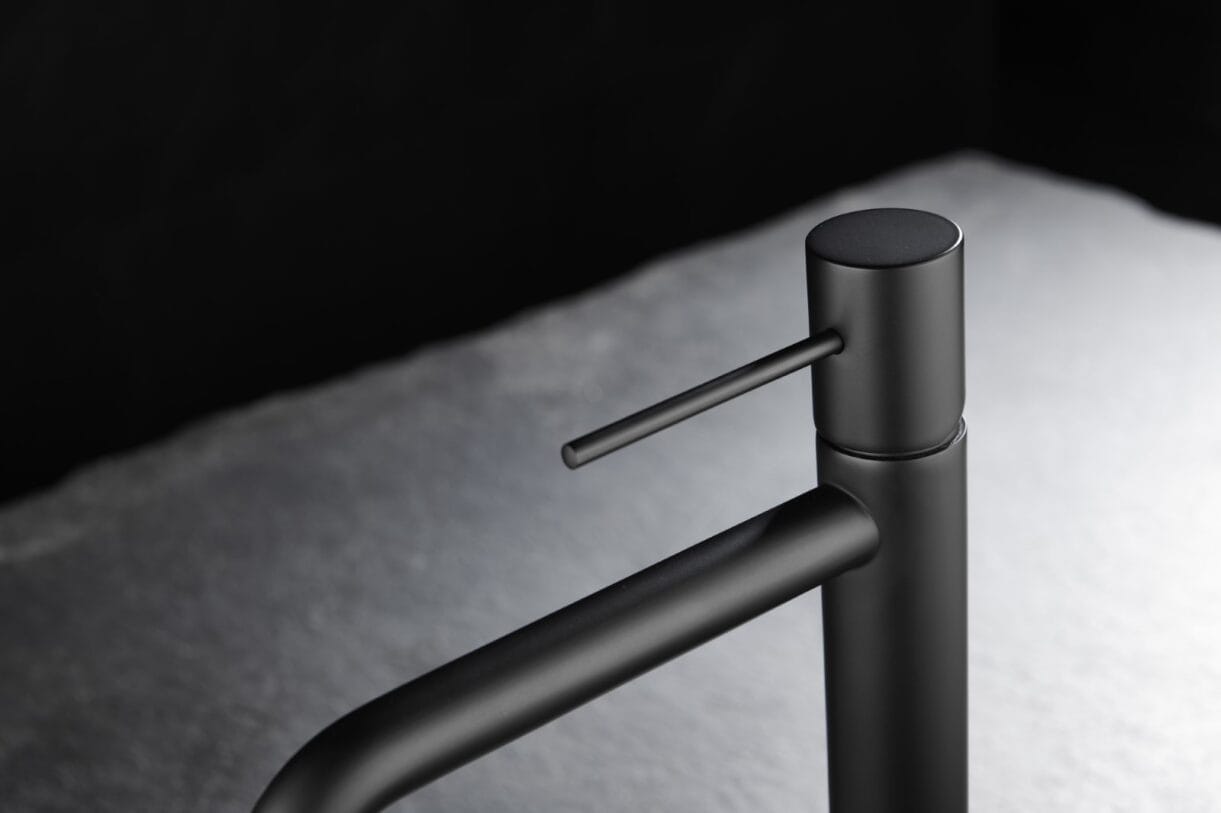 MITIGEUR LAVABO GALA HAUT NOIR MAT – Image 3