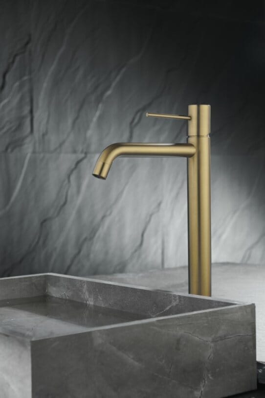 MITIGEUR LAVABO GALA HAUT OR BROSSE – Image 2