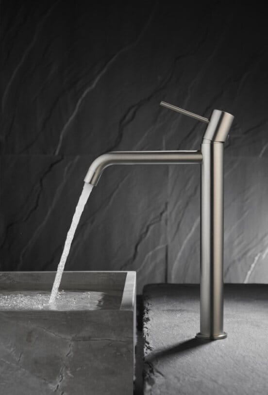 MITIGEUR LAVABO GALA HAUT NICKEL BROSSE