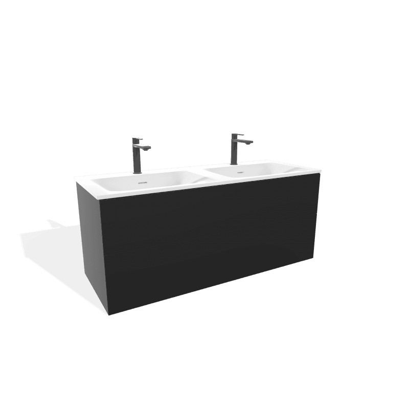 MEUBLE FUJI NOIR ABSOLU 1400