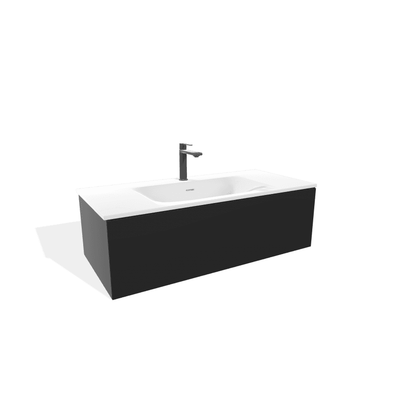 MEUBLE FUJI NOIR ABSOLU 1000