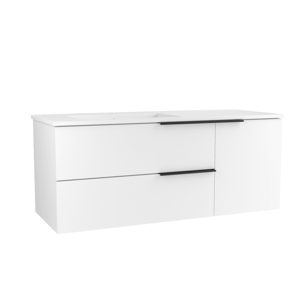 MEUBLE CELTIC BLANC BRILLANT 1200 AVEC PORTE