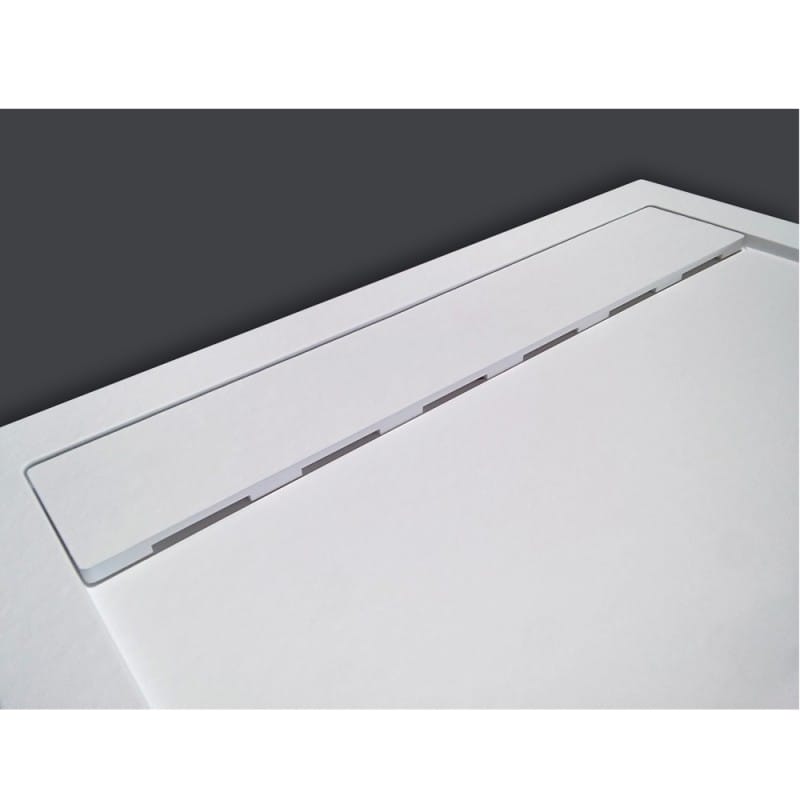 RECEVEUR SOLIDSTONE BILBAO BLANC 90x180 – Image 3