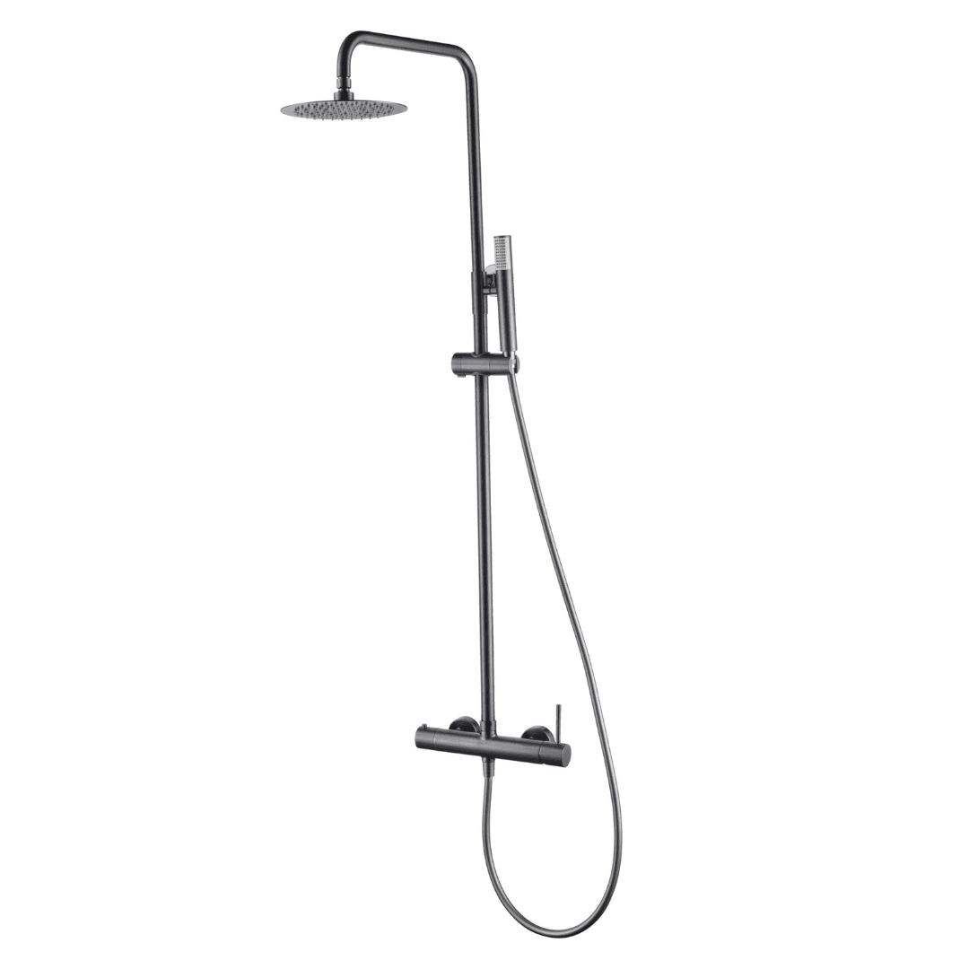 COLONNE DE DOUCHE MONOCOMMANDE MONZA BLACK GUN METAL
