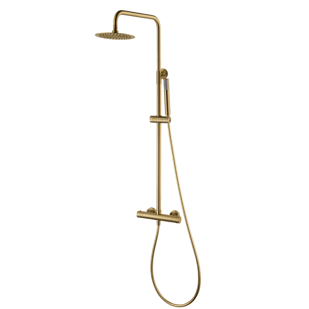 COLONNE DE DOUCHE THERMOSTATIQUE MONZA OR BROSSE