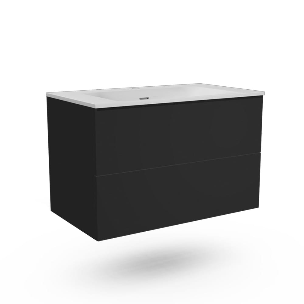 MEUBLE FREGATE 80CM NOIR VELOURS