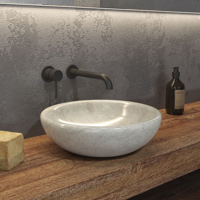 VASQUE A POSER EN PIERRE SORA BLANC