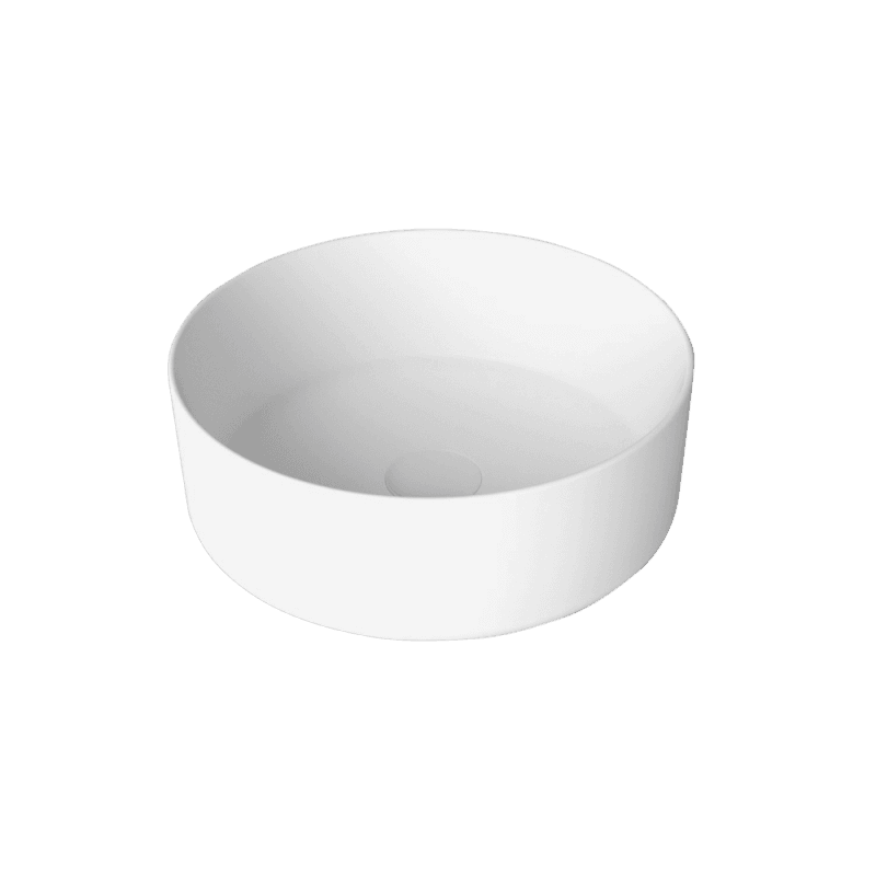 VASQUE CERAMIQUE RONDE A POSER HELIUM BLANC BRILLANT