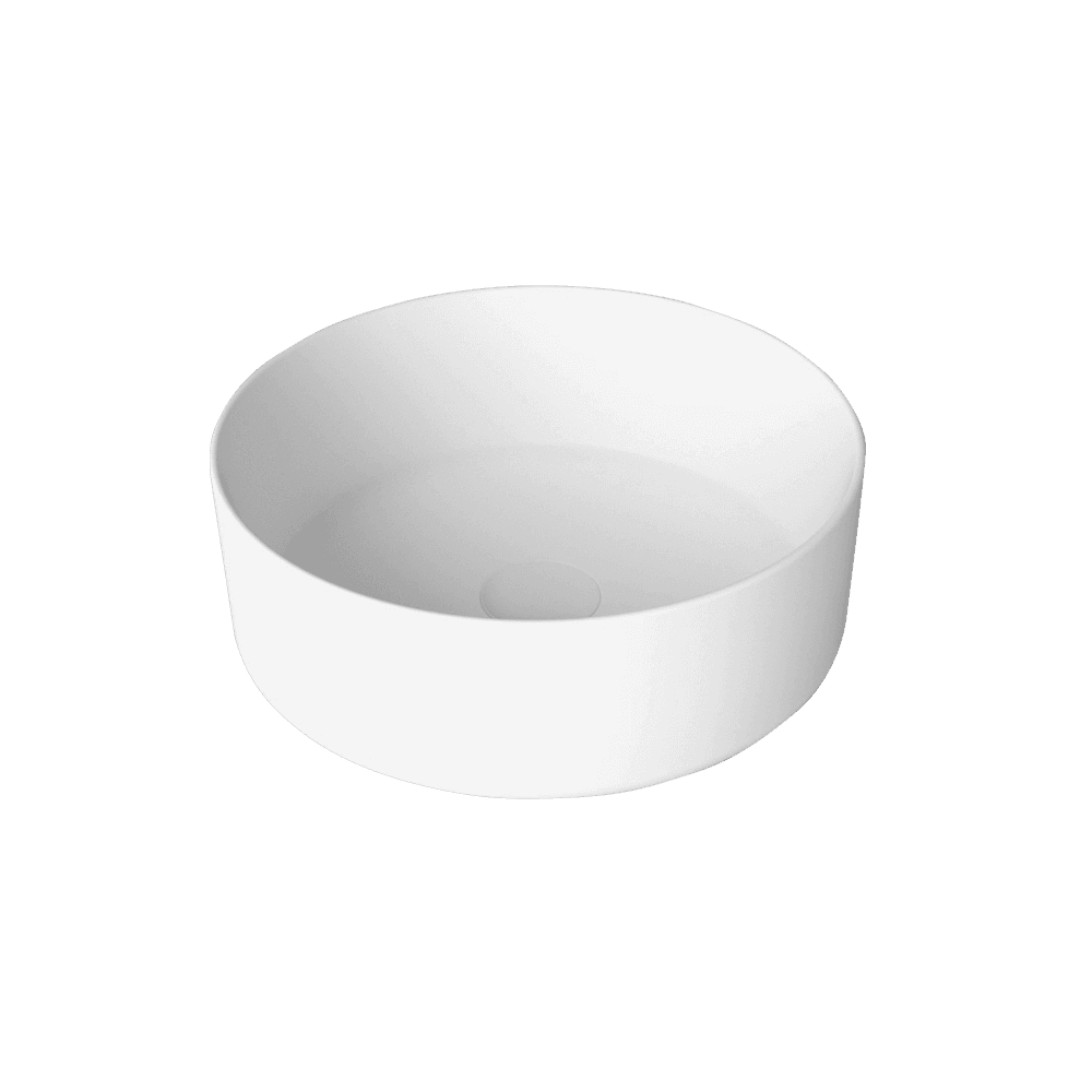 VASQUE CERAMIQUE RONDE A POSER HELIUM BLANC BRILLANT