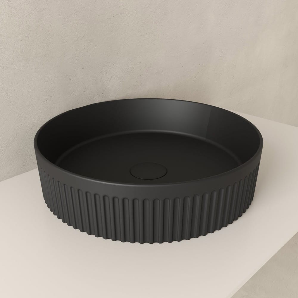 VASQUE RONDE CERAMIQUE HERACLES NOIR MAT