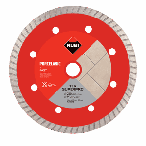 RUBI – DISQUE DIAMANT GRÈS PORCELAINE TURBO – TCR D.230×22,2xH2mm