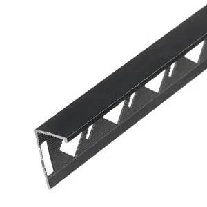 EQUERRE ALU NOIR MAT BROSSE 10 MM  2,50 M