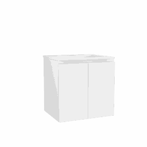 MEUBLE CITY BLANC 600 AVEC PORTE