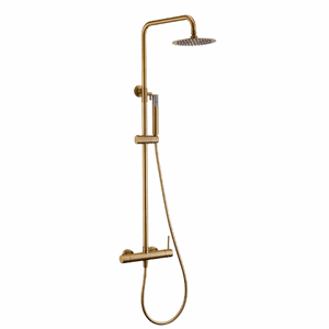 COLONNE DE DOUCHE MONOCOMMANDE MONZA OR BROSSE