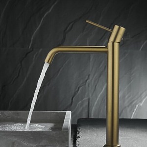 MITIGEUR LAVABO GALA HAUT OR BROSSE