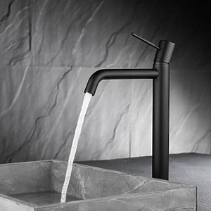 MITIGEUR LAVABO GALA HAUT NOIR MAT