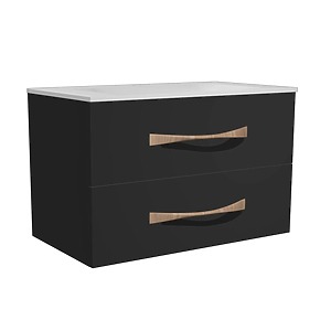 MEUBLE BELEM 140CM NOIR ABSOLU LAQUE MAT