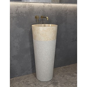 VASQUE SUR PIED EN PIERRE CREME BORA