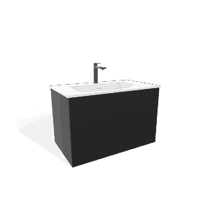 MEUBLE FUJI NOIR ABSOLU 800