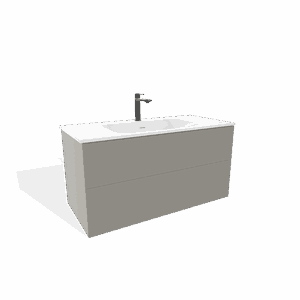 MEUBLE FUJI SMOKE 1000 2 tiroirs