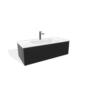 MEUBLE FUJI NOIR ABSOLU 1000