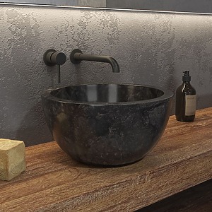 VASQUE A POSER EN PIERRE LEYLA NOIR Ø400