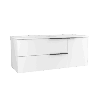 MEUBLE CELTIC BLANC BRILLANT 1200 AVEC PORTE