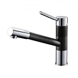 ROBINETTERIE CUISINE ARIANE NOIR GRANIT AVEC DOUCHETTE