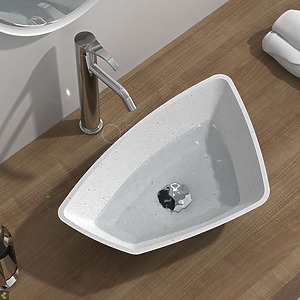 VASQUE A POSER SOLID SURFACE CREA BLANC MAT