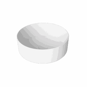 VASQUE CERAMIQUE RONDE A POSER HELIUM BLANC BRILLANT