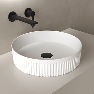 VASQUE RONDE CERAMIQUE HERACLES BLANC MAT