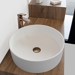 VASQUE A POSER RONDE SOLID SURFACE DANUBE BLANC MAT
